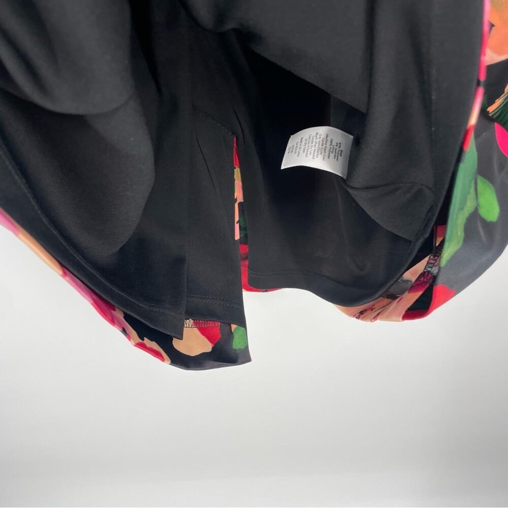 Talbots Floral Print Dress - Red, Pink, Green, Black - Picture 8 of 11